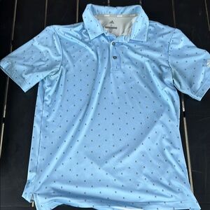Adidas Sky Blue Polo with Pattern